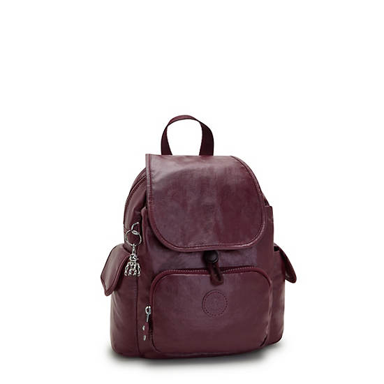 Kipling City Pack Mini Klassieke Metallic Rugzak Bordeaux | België 1735TC